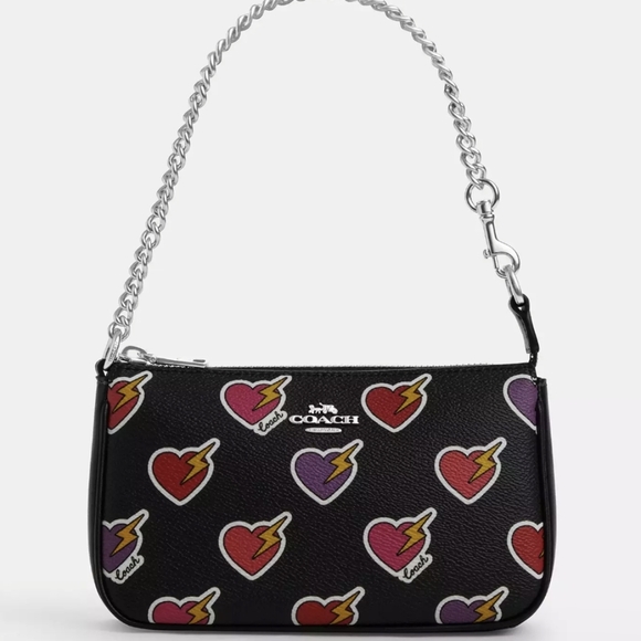 Coach Nolita 19 With Heart Bolt Print NWT